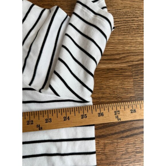 Isaac Mizrahi Womens Black White Striped V‎ Neck T Shirt Size 3X 100% Cotton - Picture 8 of 10